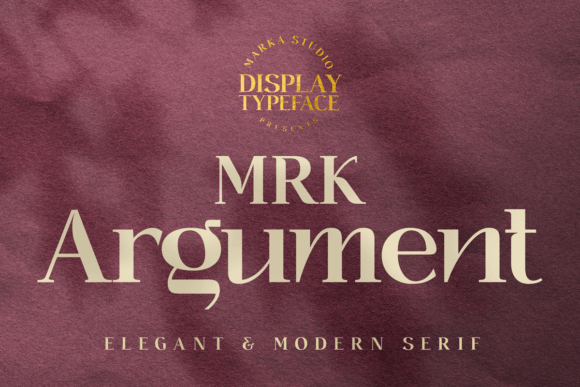 Argument: A Modern Display Font for Luxury and Elegance