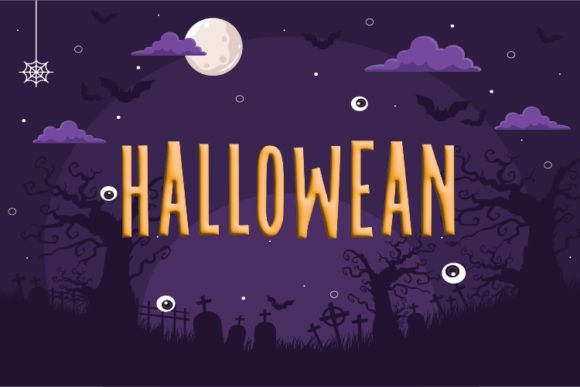 Hallowean Font: A Bold Display Typeface for Creative Projects
