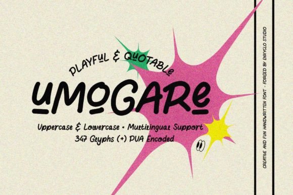 Umogare: A Vibrant Display Font for Dynamic Design Projects