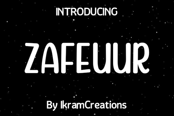 Zafeeur: A Playful Display Font for Creative Projects